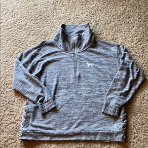 PINK QUARTER ZIP EUC